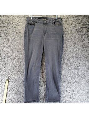 Lee Jeans Womens Size 12 Short Gray Regular Fit Straight Stretch Denim